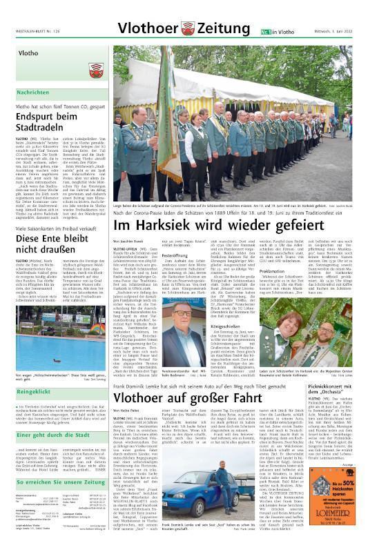 Der erste Artikel in den Medien: Das Westfalen-Blatt berichtet am 1. Juni 2022.